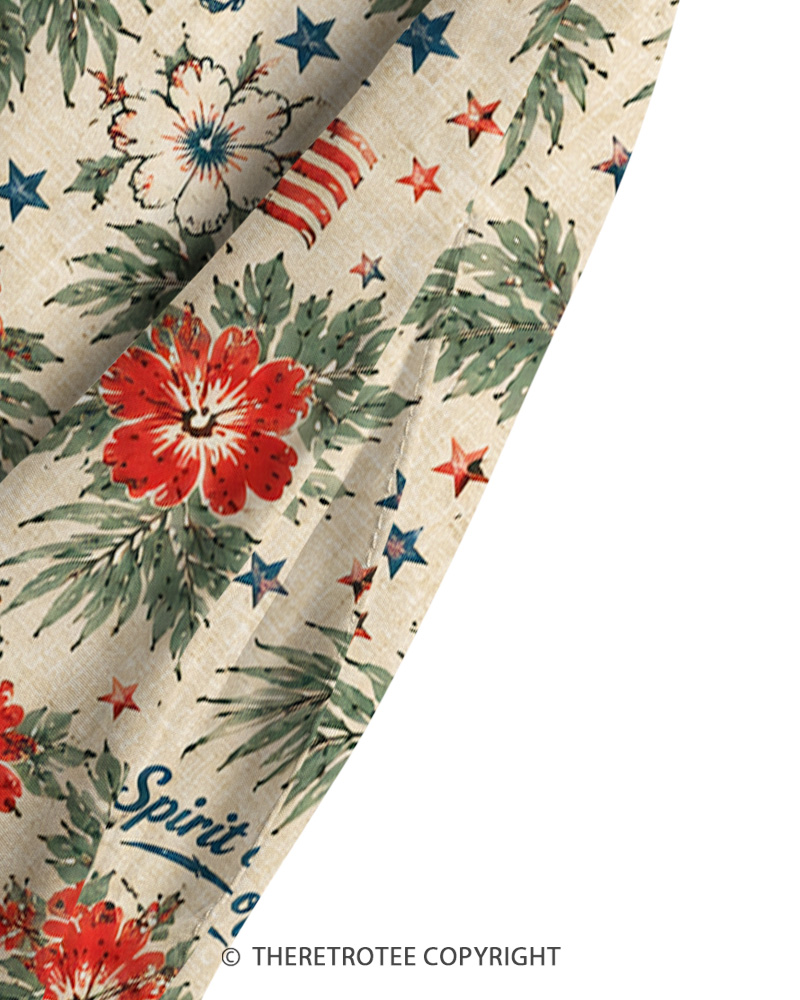 TheRetroTee Spirit of Liberty Blooms 1960s Strappy Maxi Dress