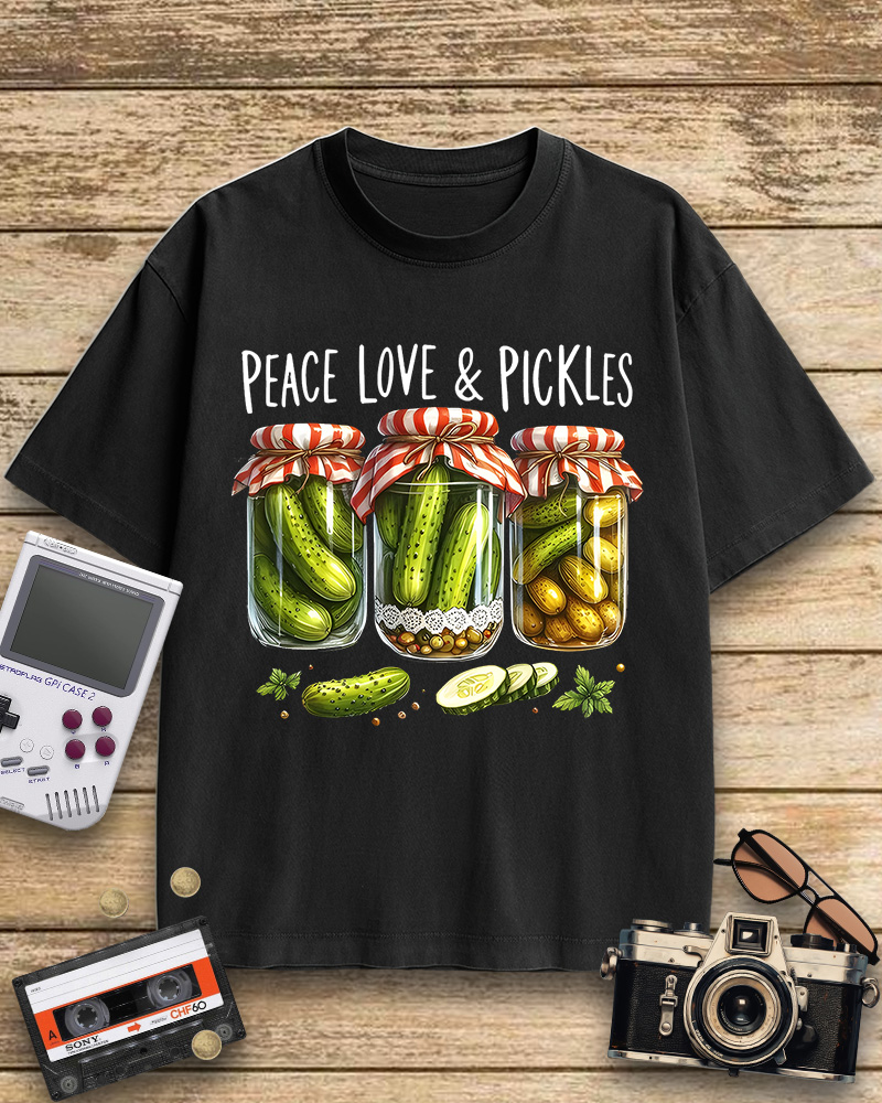 TheRetroTee Dill Pickle 1970s Cotton T-Shirt