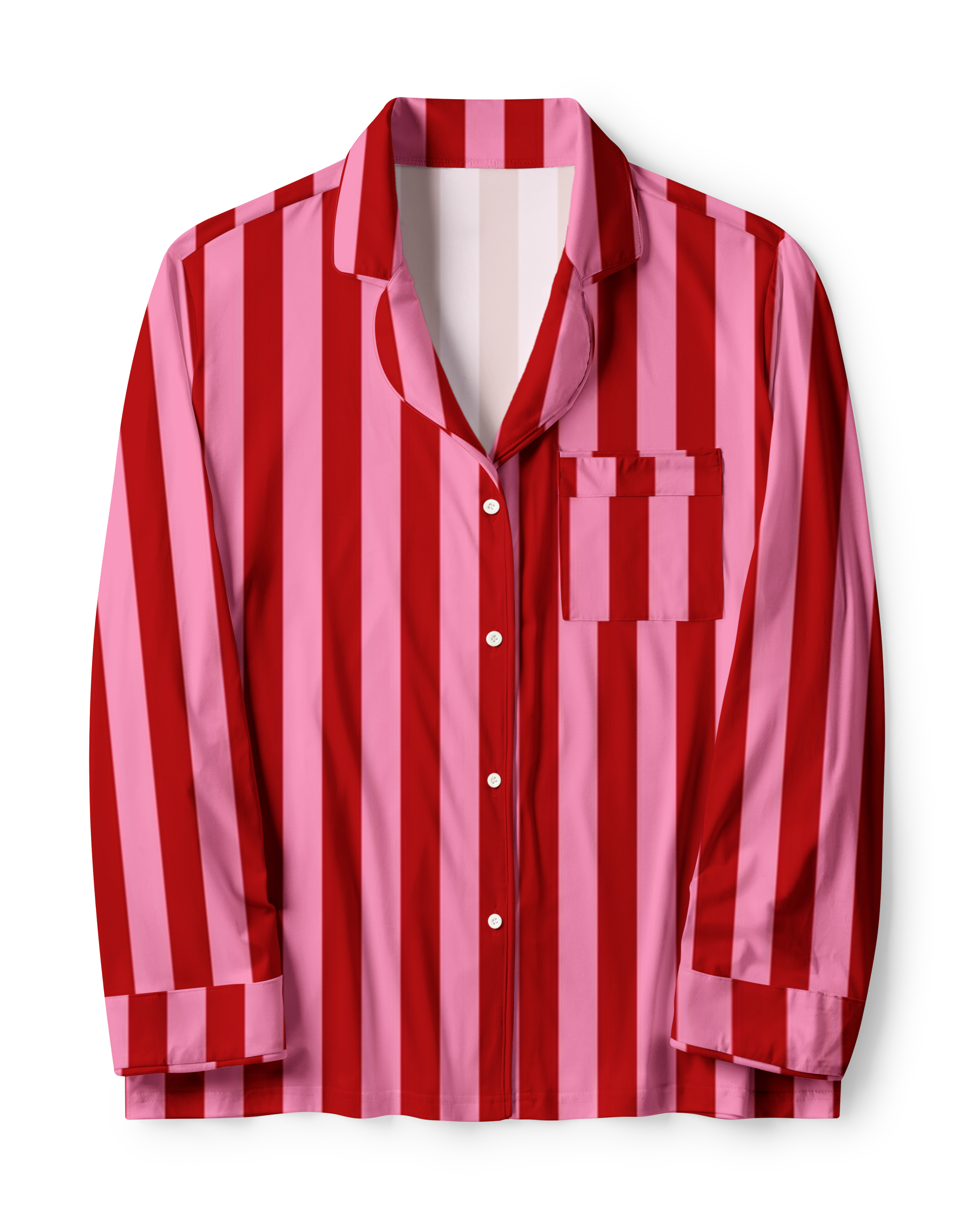 TheRetroTee Pink Red Candy Stripe Vintage Pajama Set