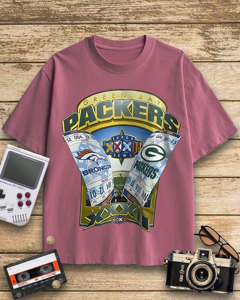 TheRetroTee 1998 Green Bay Packers Super Bowl Cotton T-Shirt