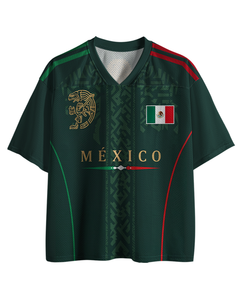 TheRetroTee Custom Mexico Soccer Mesh Jersey