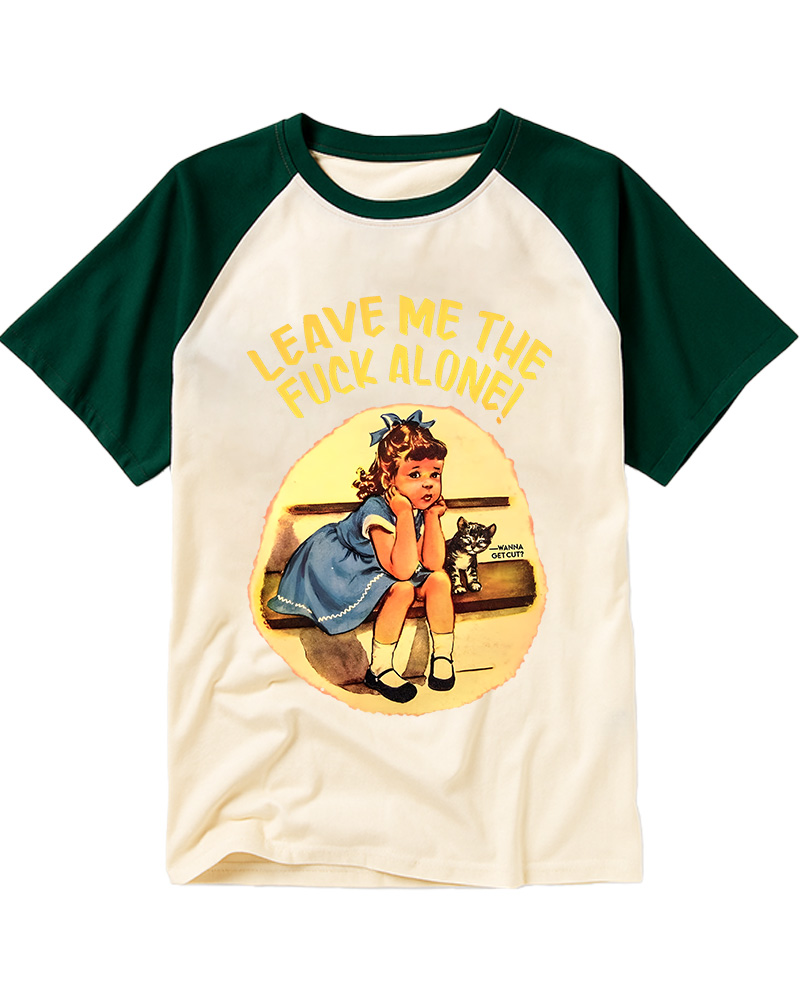 TheRetroTee Everyone Sucks Except My Caт Funny 1950s Raglan Baseball T-Shirt