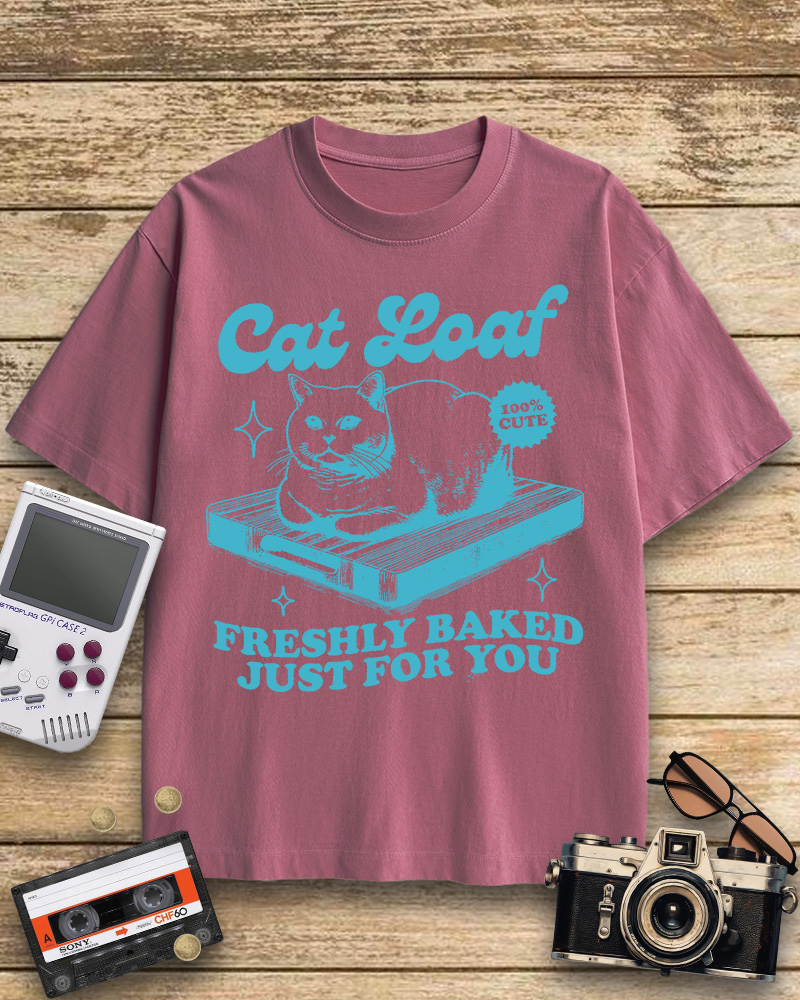 TheRetroTee Cat Loaf 2010s Cotton T-Shirt