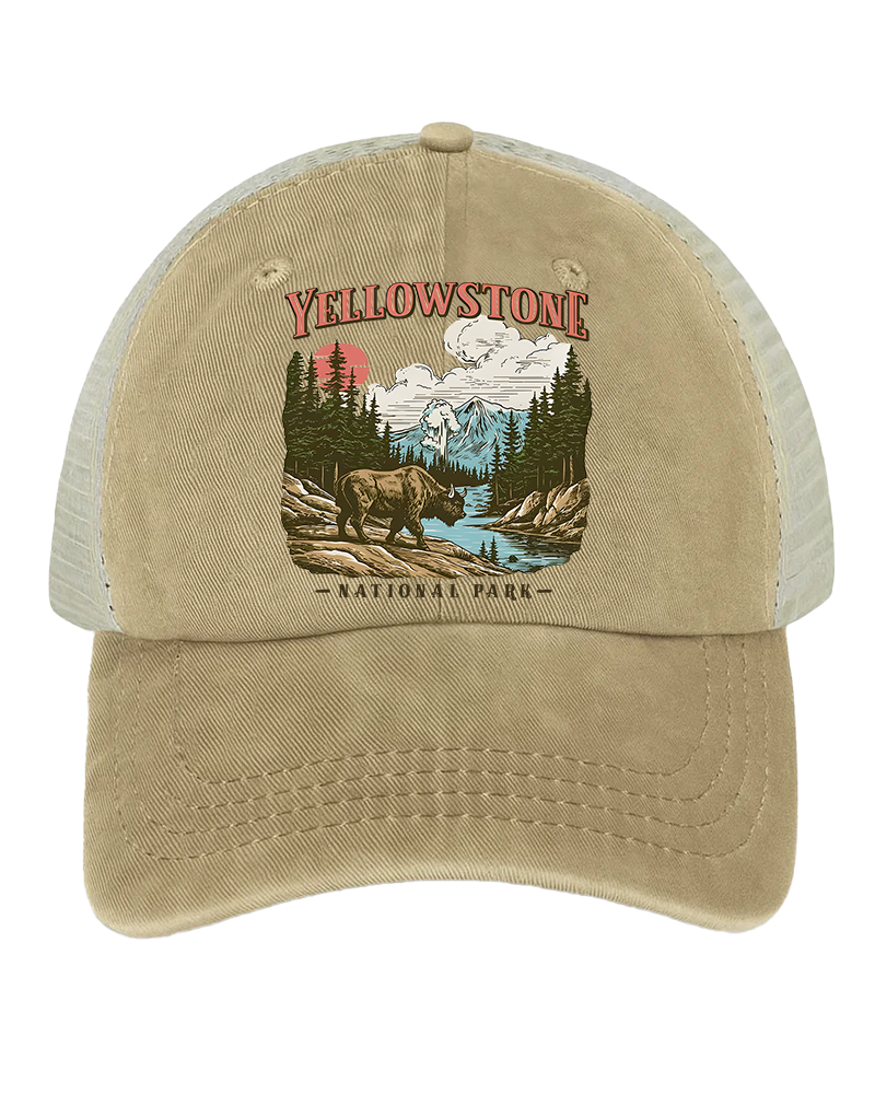 TheRetroTee Yellowstone National Park 1870s Trucker Hat