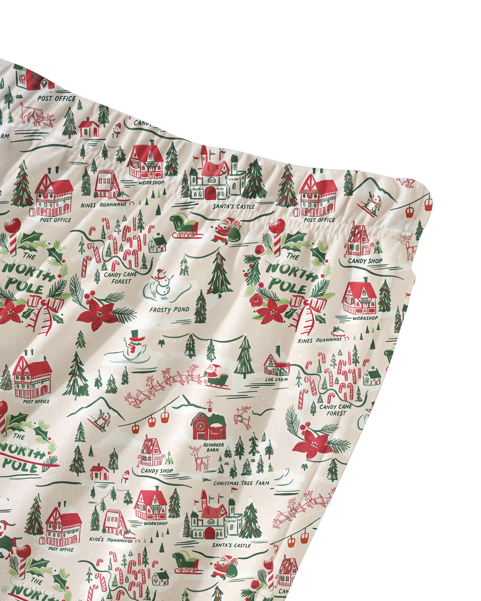 TheRetroTee North Pole Village Vintage Pajama