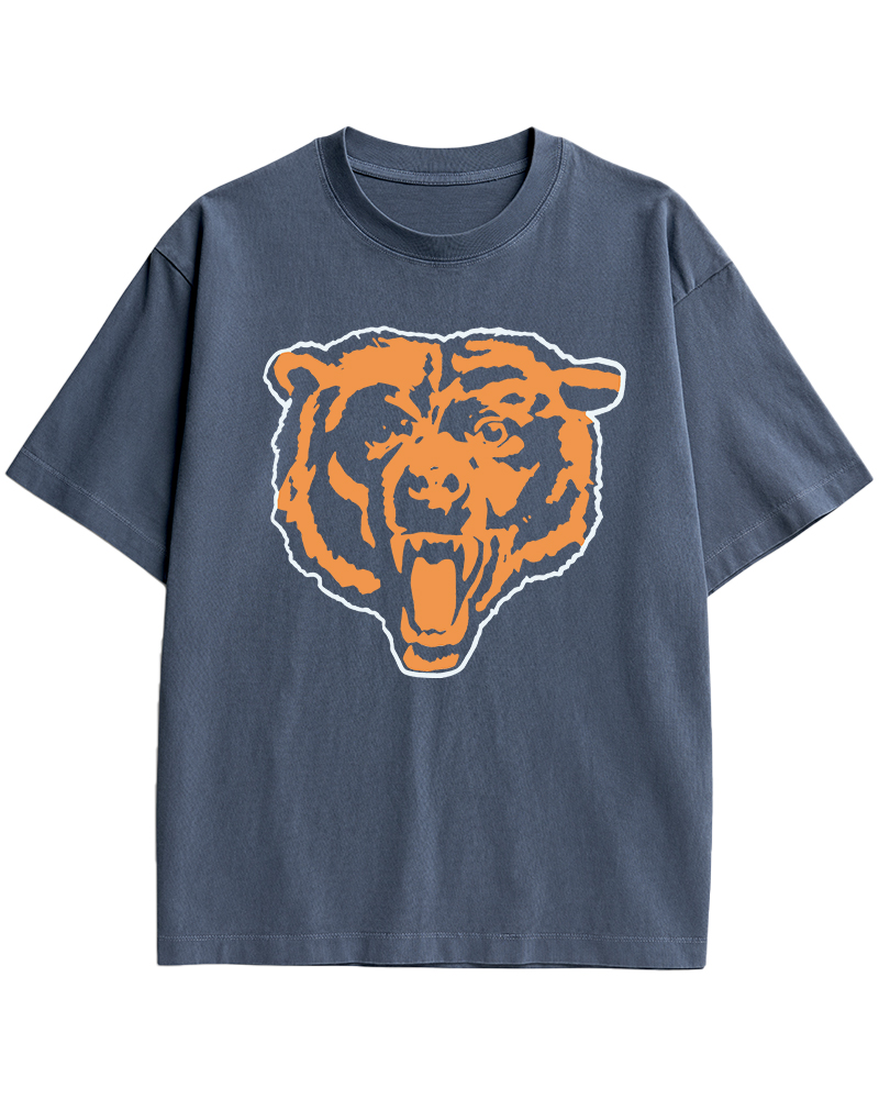 TheRetroTee Bear Head Graphic Cotton T-Shirt