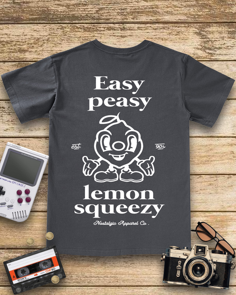 TheRetroTee Easy Peasy Lemon Squeezy  V-neck T-Shirt