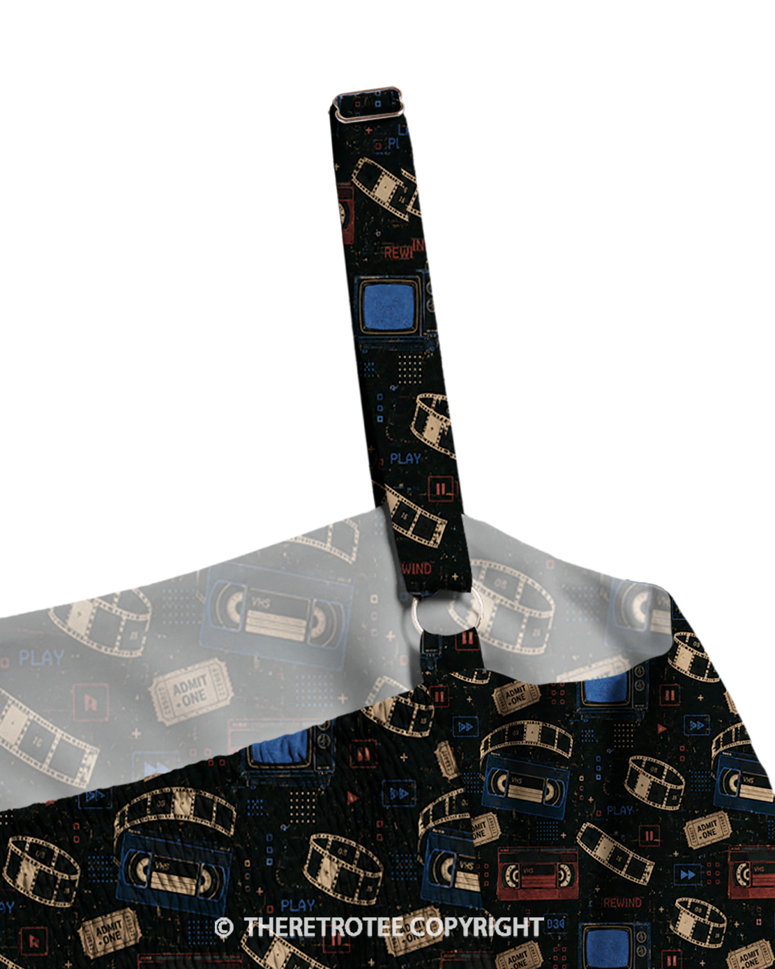 TheRetroTee Retro Rewind Cinema 1980s Strappy Maxi Dress