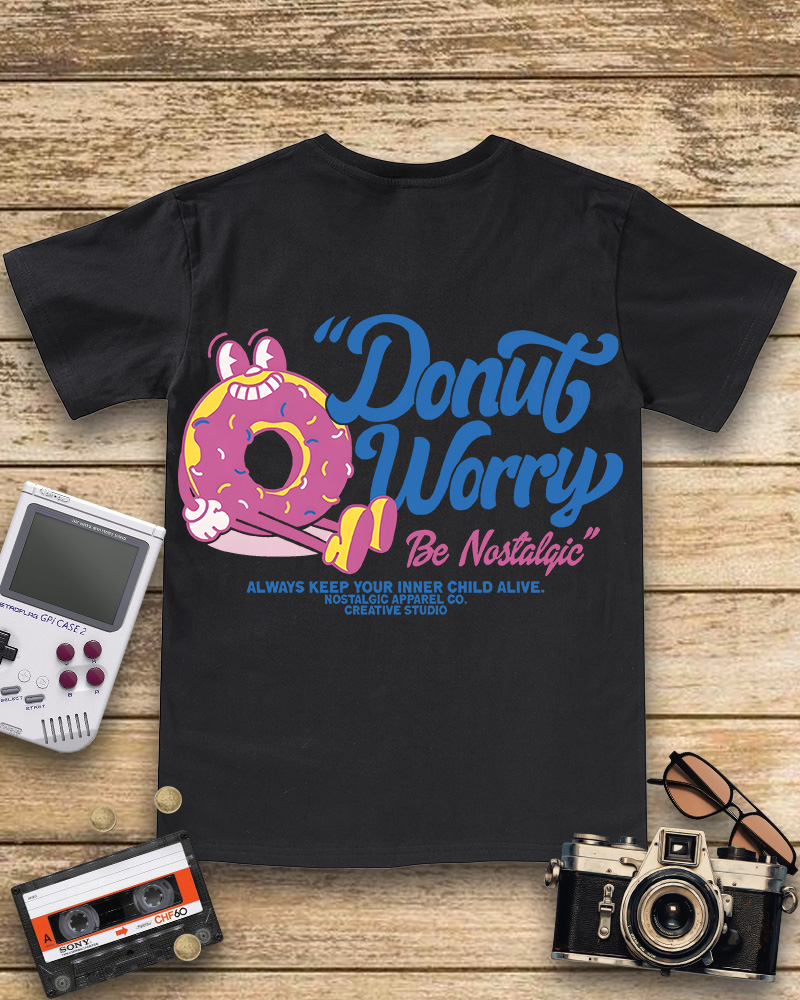 TheRetroTee Donut Worry  V-neck T-Shirt