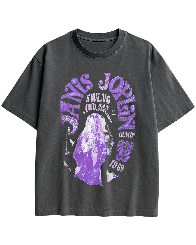 TheRetroTee JANIS JOPLIN 1970s Cotton T-Shirt