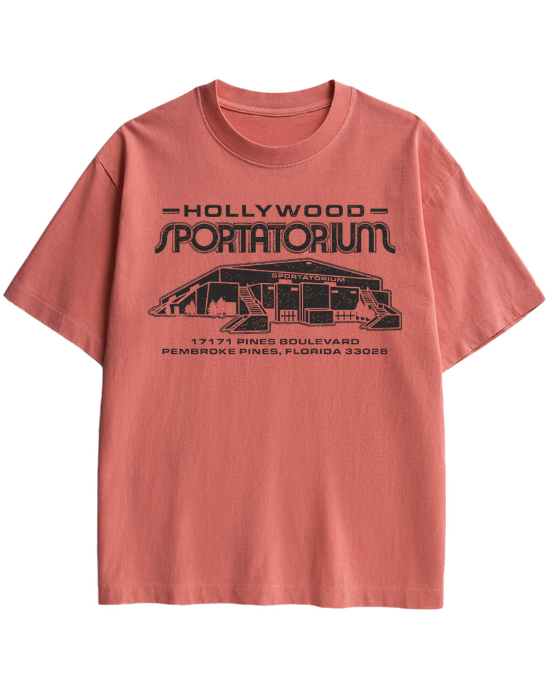 TheRetroTee Hollywood Sportatorium 1910s Cotton T-Shirt