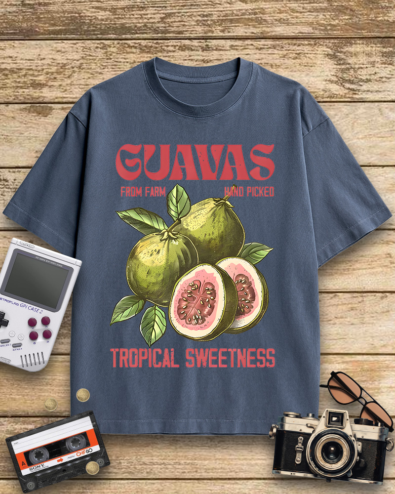 TheRetroTee Exotic Fruit Lover 1960s Cotton T-Shirt