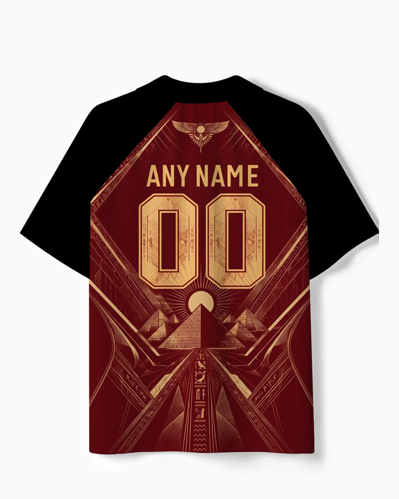 TheRetroTee Egypt Ancient Power Surge Collar Soccer Jersey