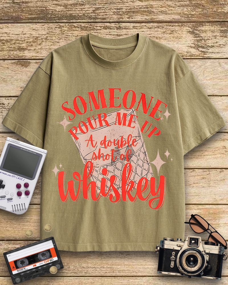 TheRetroTee Whiskey Cotton T-Shirt