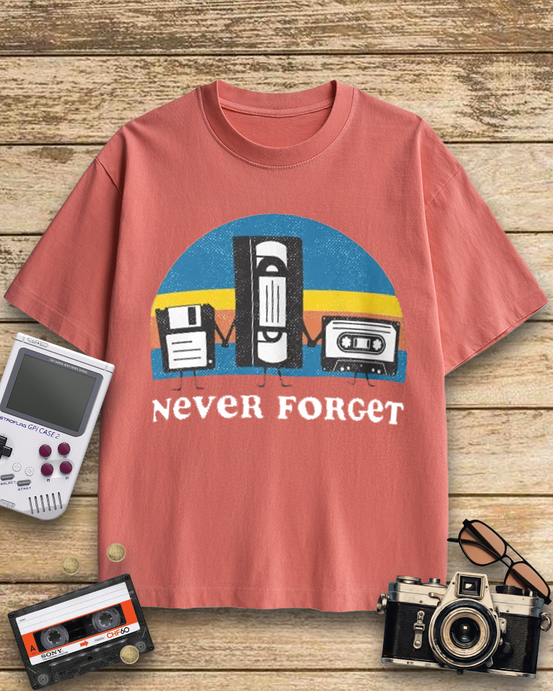 TheRetroTee Never Forget 1980s Cotton T-Shirt