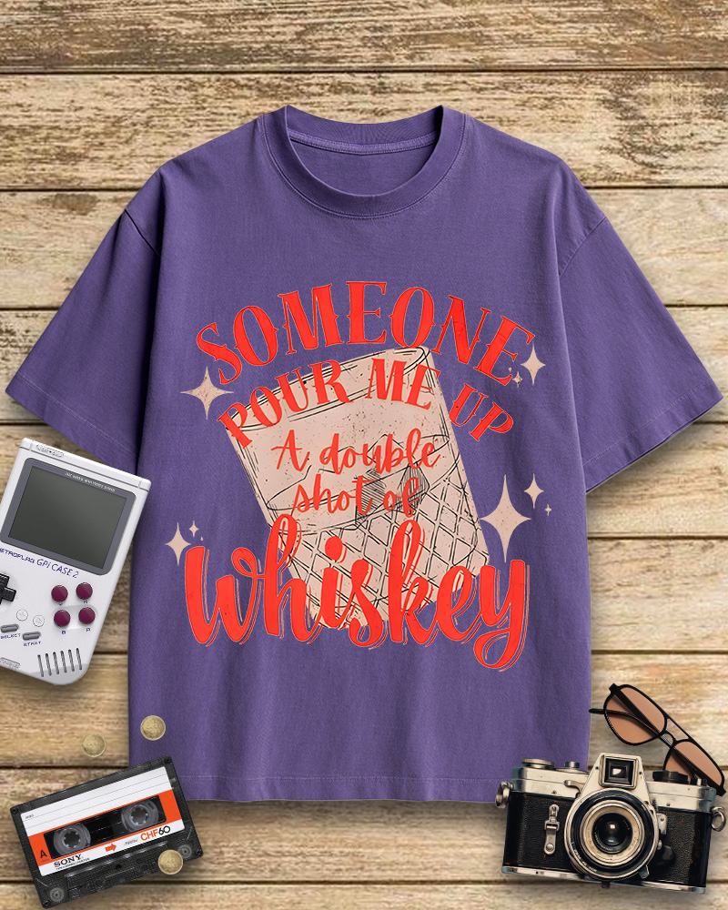 TheRetroTee Whiskey Cotton T-Shirt