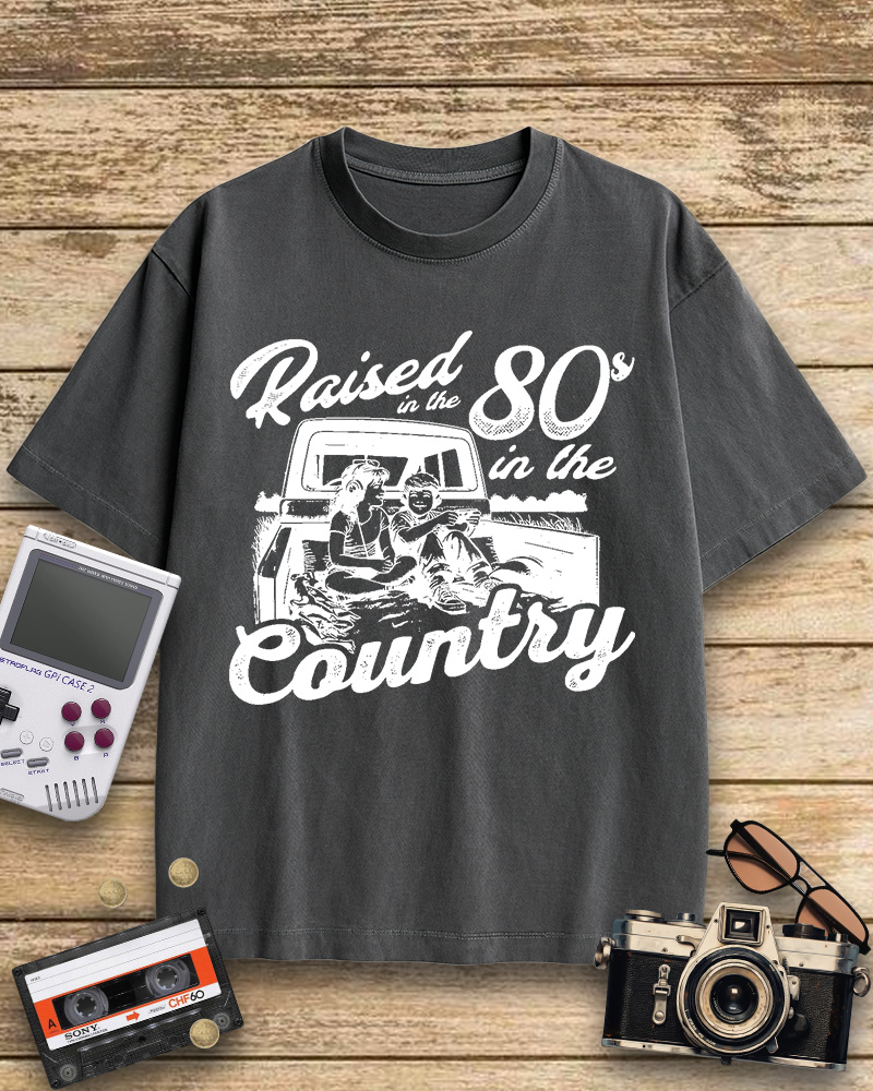 TheRetroTee Raised in 80s Cotton T-Shirt