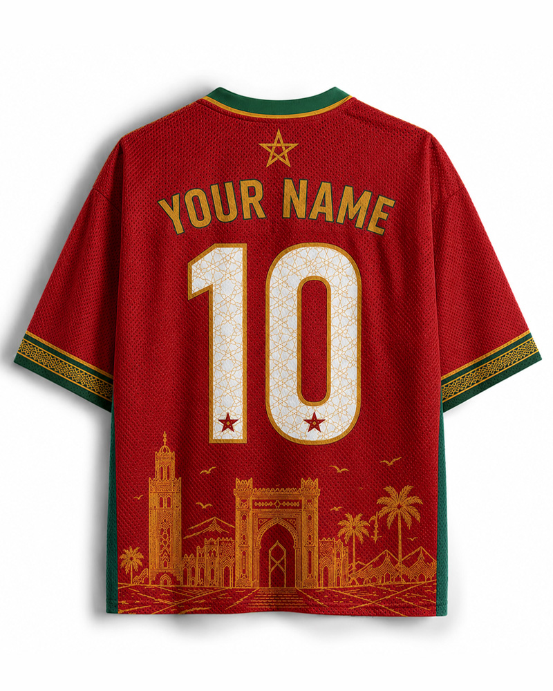 TheRetroTee Custom Morocco Soccer Mesh Jersey