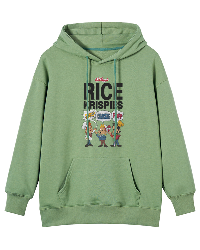 TheRetroTee Rice Krispies Snap, Crackle, and Pop 1970s Cotton Hoodie
