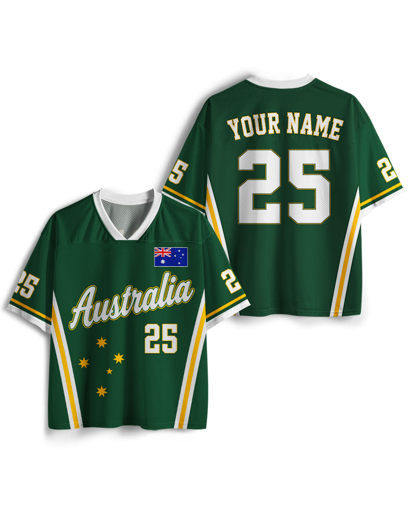 TheRetroTee Personalized Australia Soccer Mesh Jersey