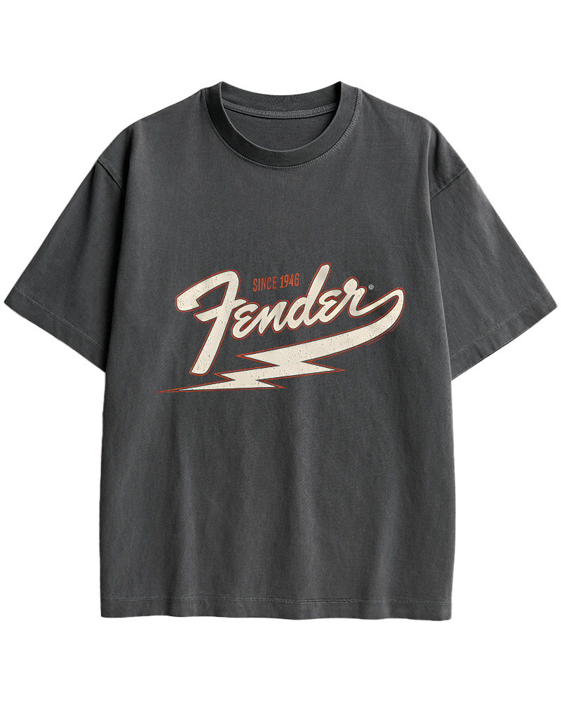 TheRetroTee FENDER Eye-Catching 1940s Cotton T-Shirt