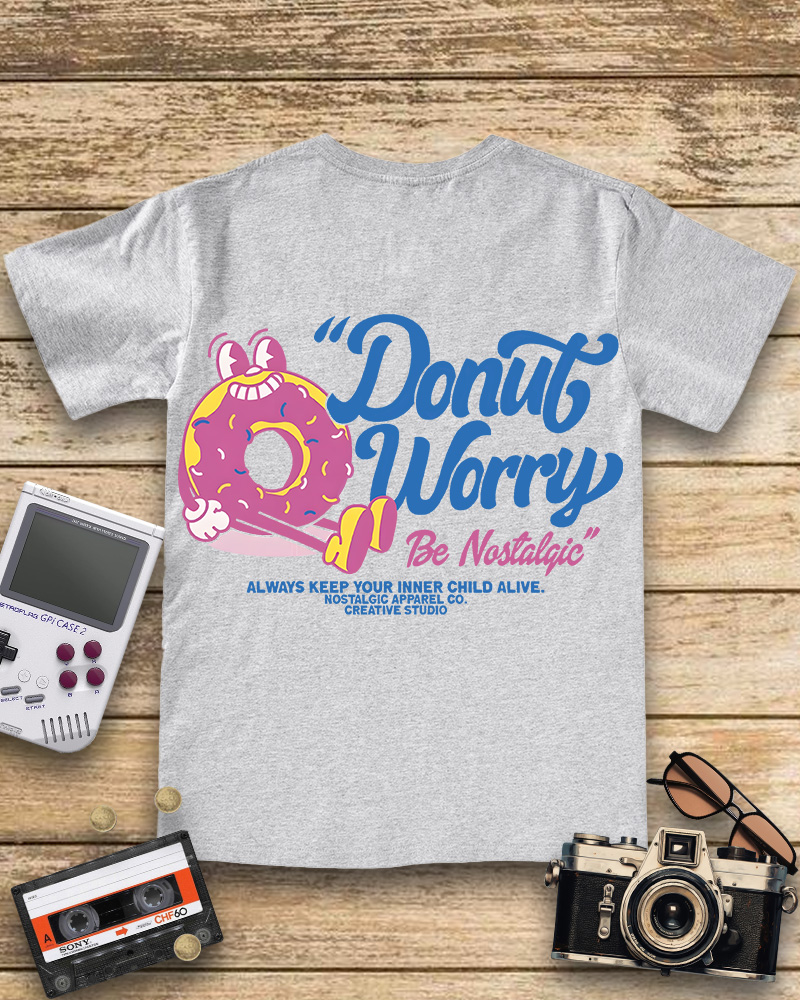 TheRetroTee Donut Worry  V-neck T-Shirt