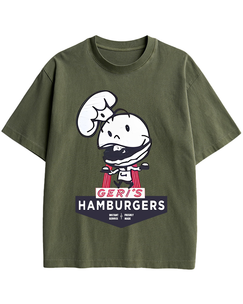Geri's Hamburgers Rockford Unisex Retro Cotton T-Shirt