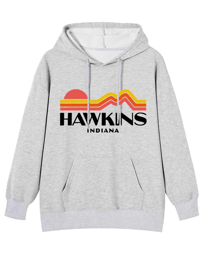 TheRetroTee Retro Hawkins Indiana Unisex Cotton Hoodie