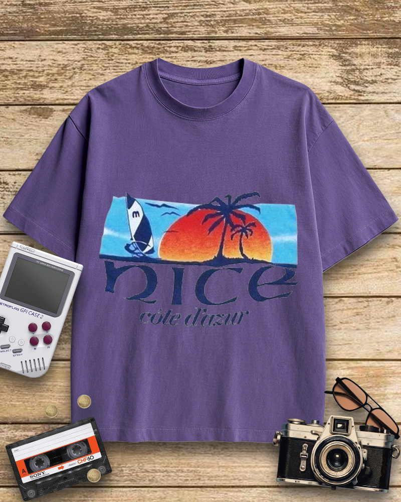 TheRetroTee Vintage Nice French Riviera 1990s Cotton T-Shirt