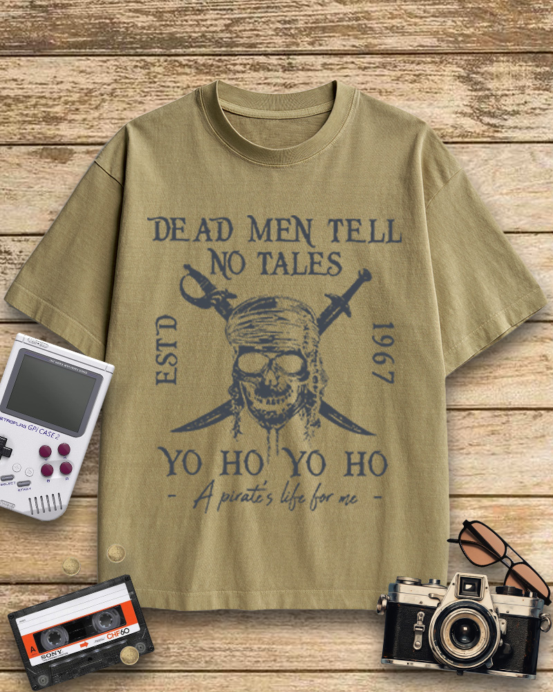 TheRetroTee Dead Men Tell No Tales 1970s Cotton T-Shirt