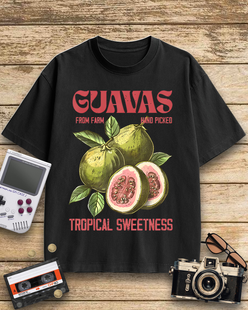 TheRetroTee Exotic Fruit Lover 1960s Cotton T-Shirt