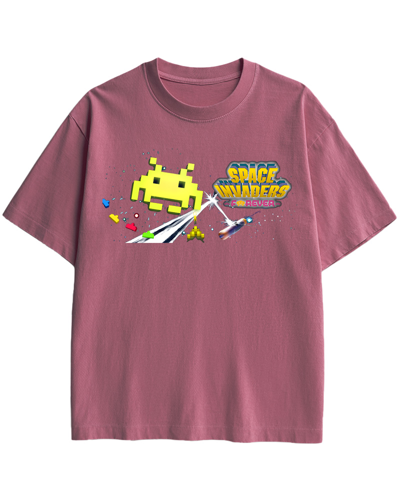 TheRetroTee Space Invaders Forever 1980s Cotton T-Shirt