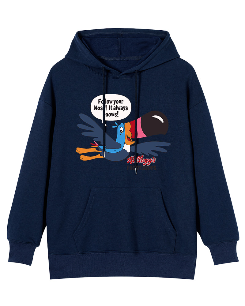 TheRetroTee Froot Loops Toucan Sam 1960s Cotton Hoodie