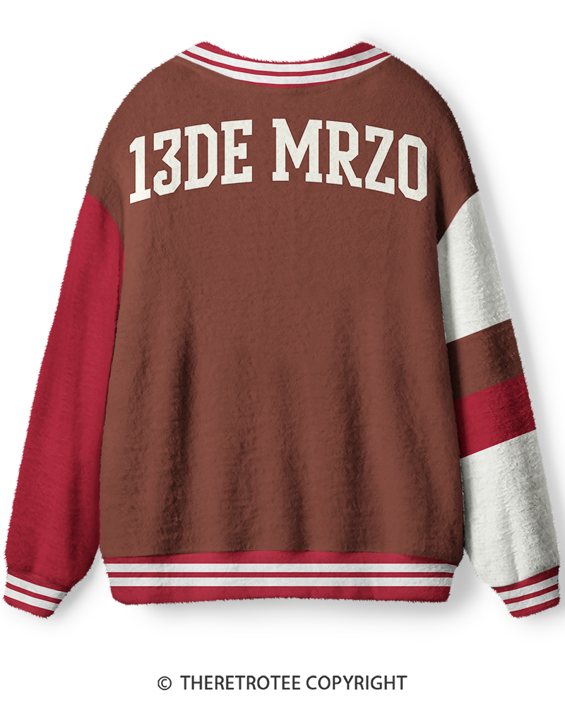 TheRetroTee Vintage 1990s Preppy Varsity Unisex Cardigan Sweater
