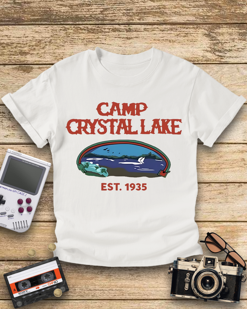 TheRetroTee Friday the 13th Jason Voorhees Horror 1985 Raglan Baseball T-Shirt