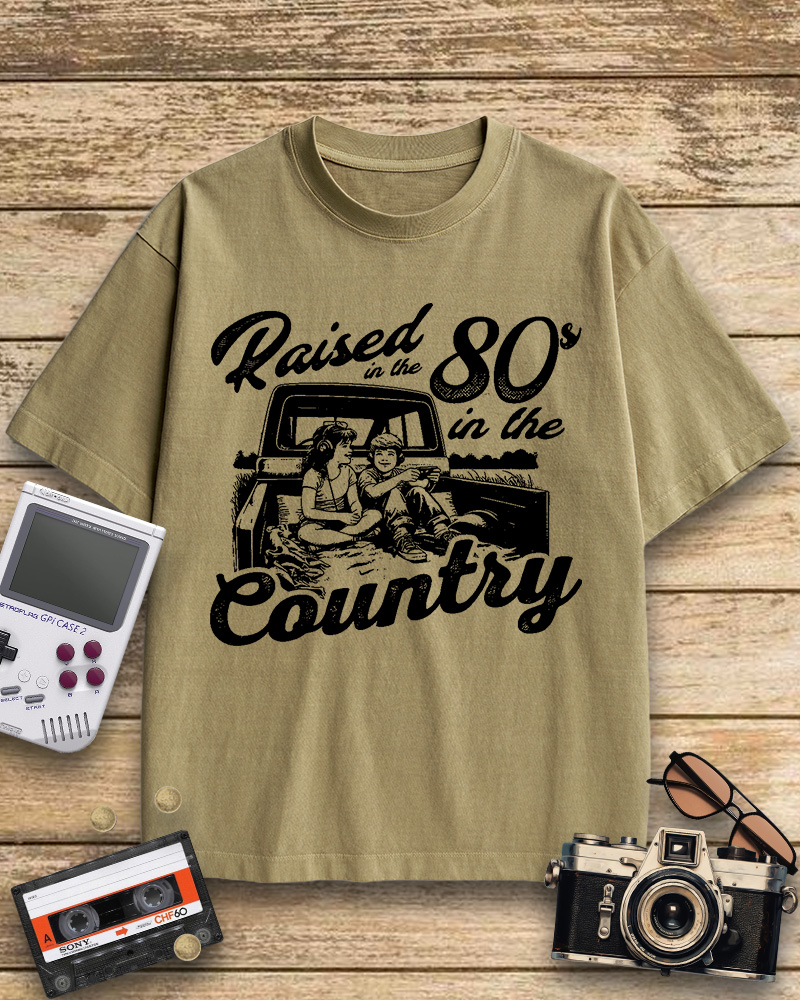 TheRetroTee Raised in 80s Cotton T-Shirt