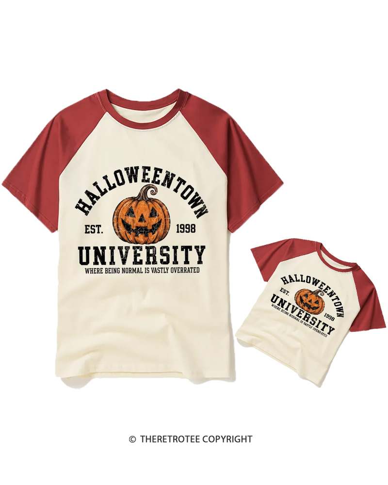 TheRetroTee Halloweentown University Halloween Raglan Baseball Family T-Shirt