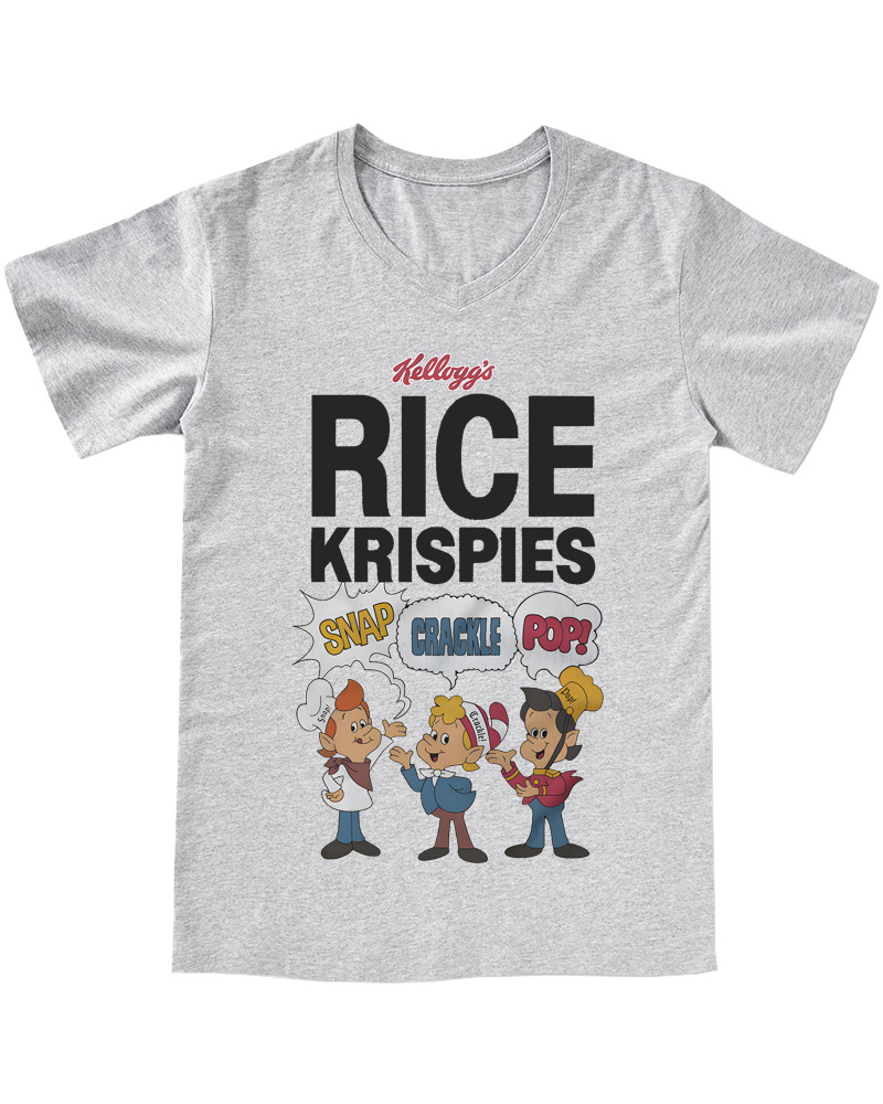 TheRetroTee Rice Krispies Snap, Crackle, and Pop 1970s V-neck T-Shirt