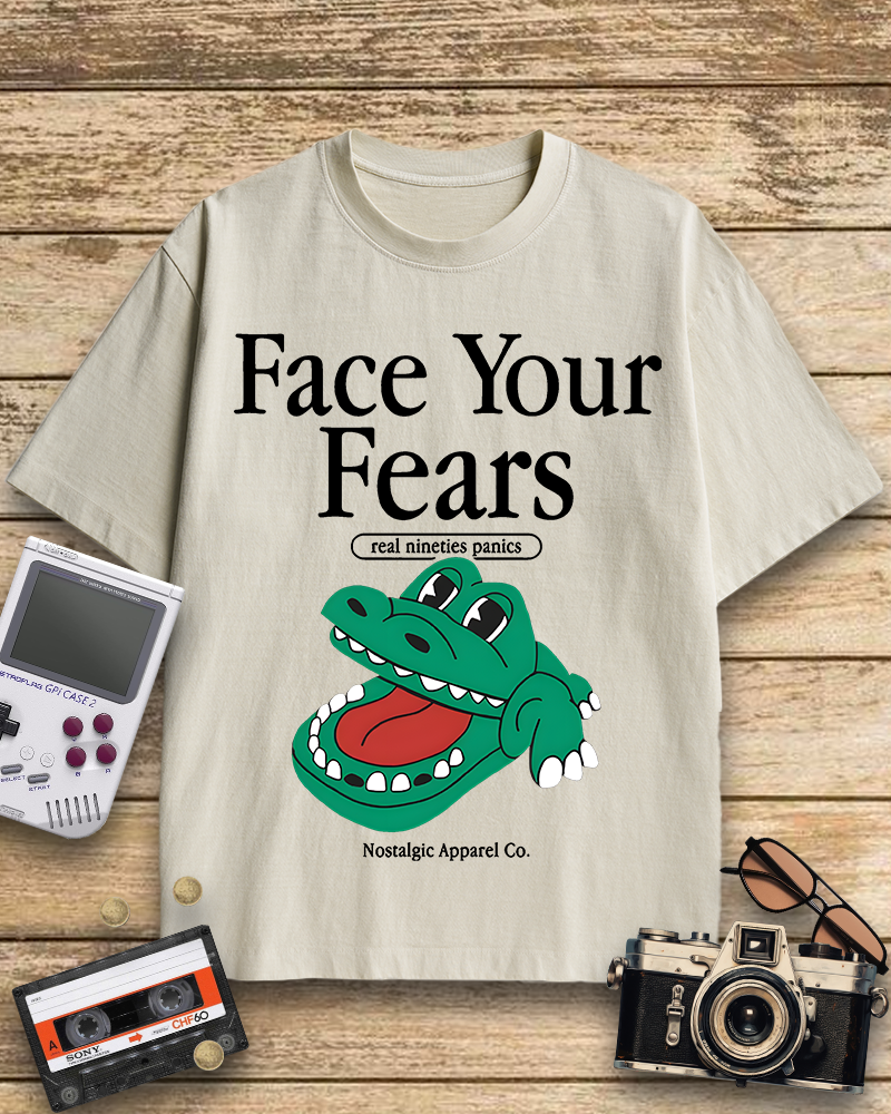 TheRetroTee Face Your Fears Cotton T-Shirt