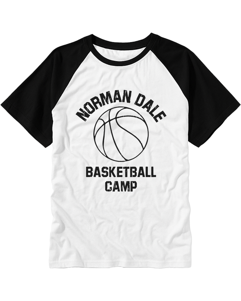 TheRetroTee Indiana Basketball Camp Inspired Raglan Baseball T-Shirt