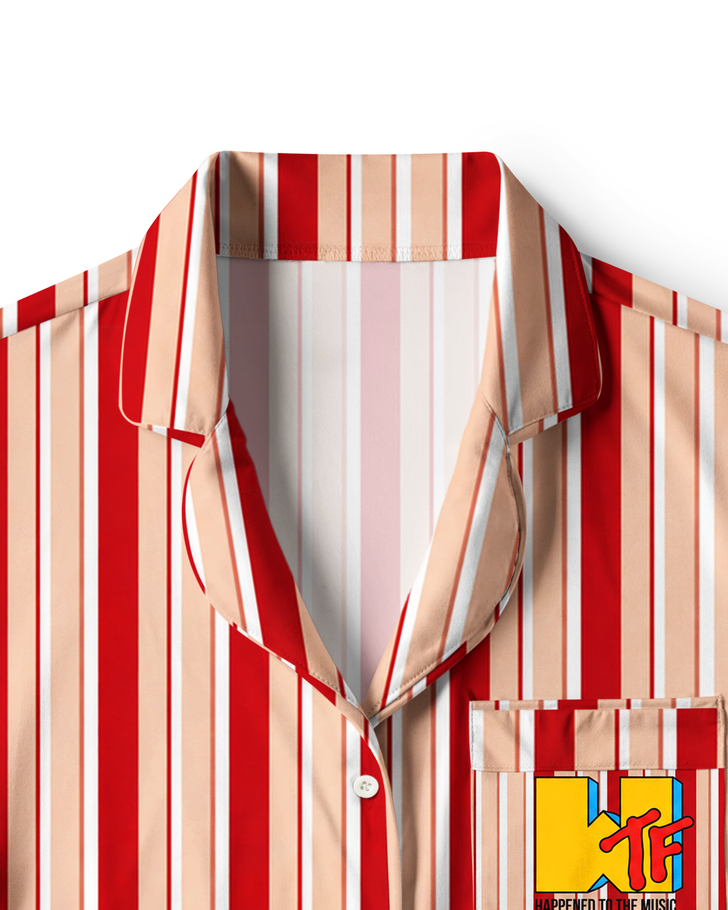 TheRetroTee  Pop Logo Stripe Vintage Pajama Set