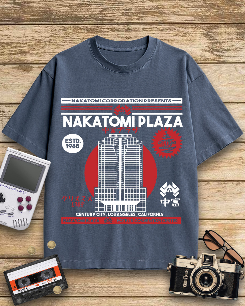TheRetroTee Nakatomi Plaza 1980s Cotton T-Shirt