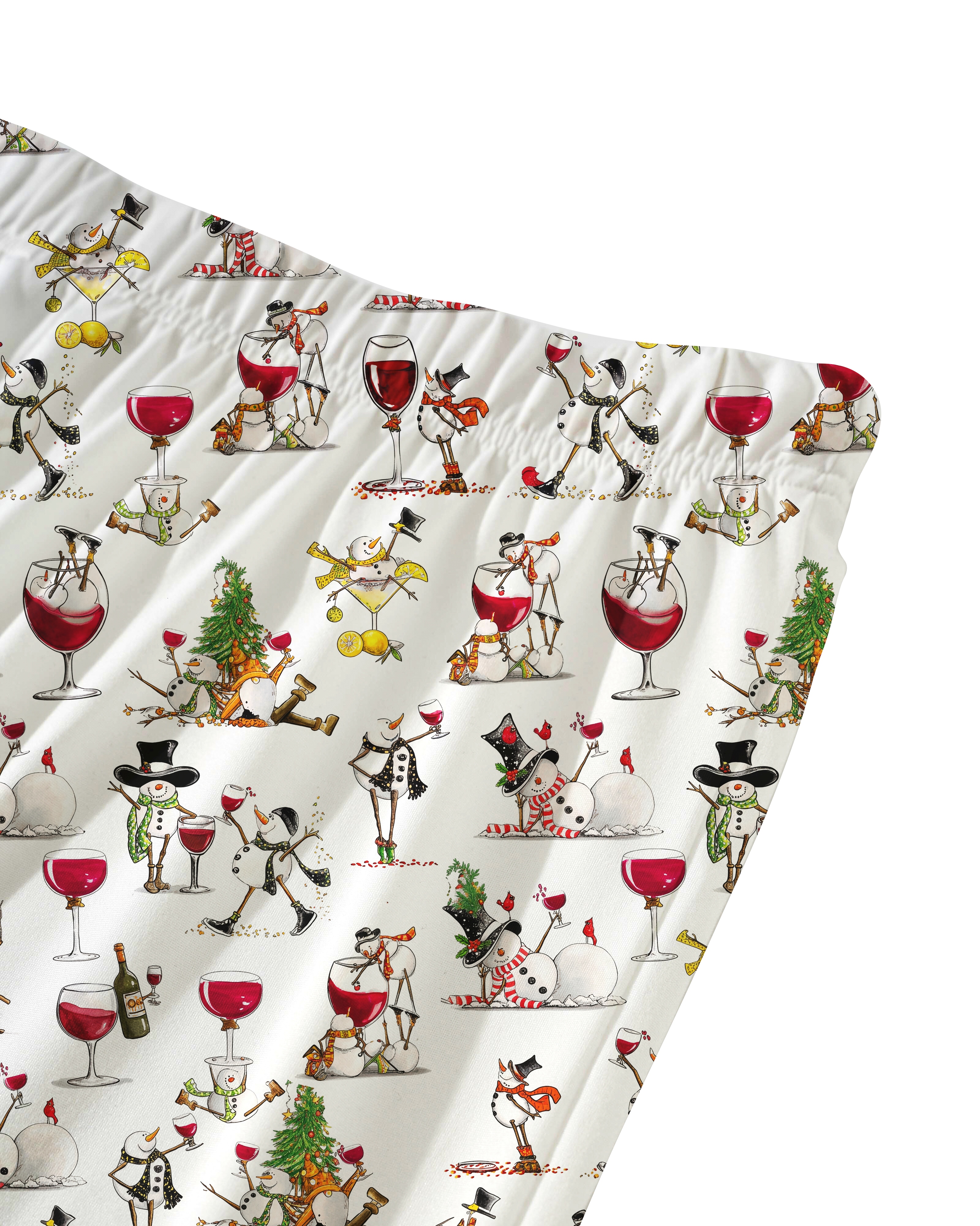 TheRetroTee Snowman Drink  Vintage Pajama Set