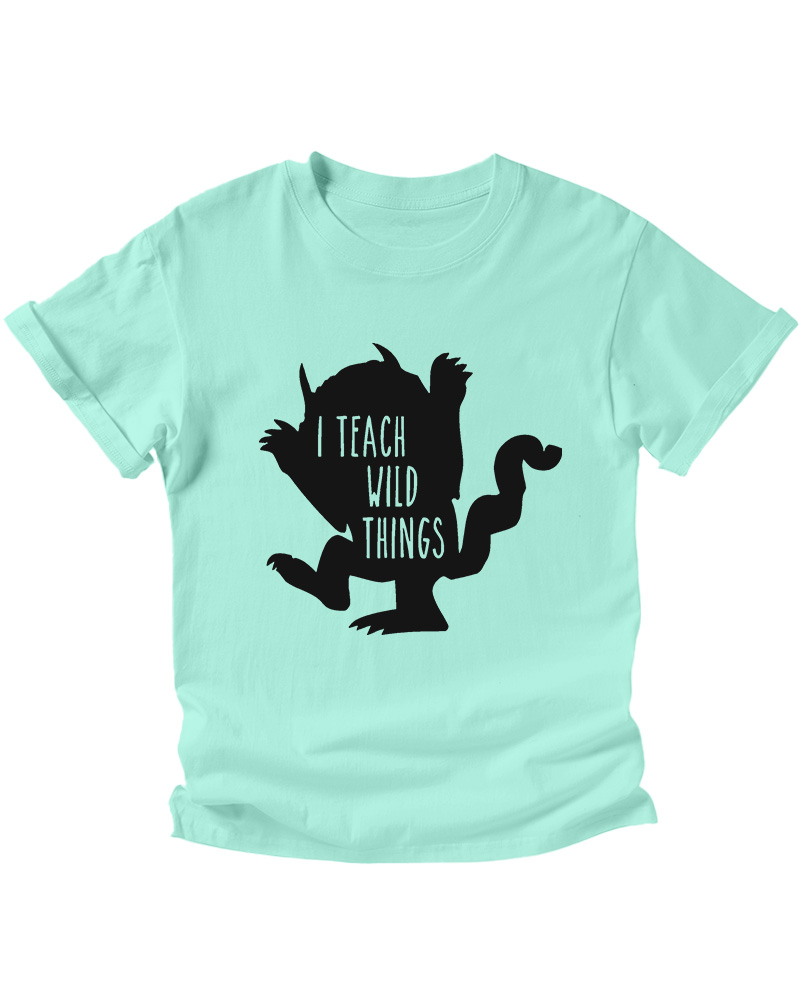 TheRetroTee I Teach Wild Things 1960s Kids T-Shirt