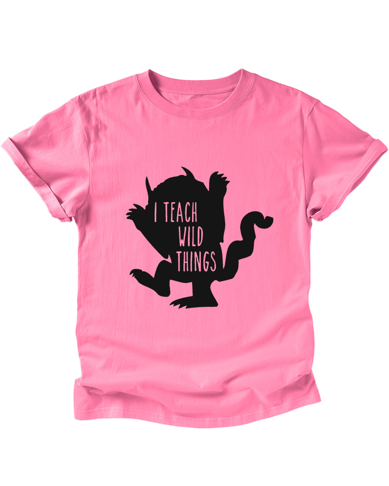 TheRetroTee I Teach Wild Things 1960s Kids T-Shirt