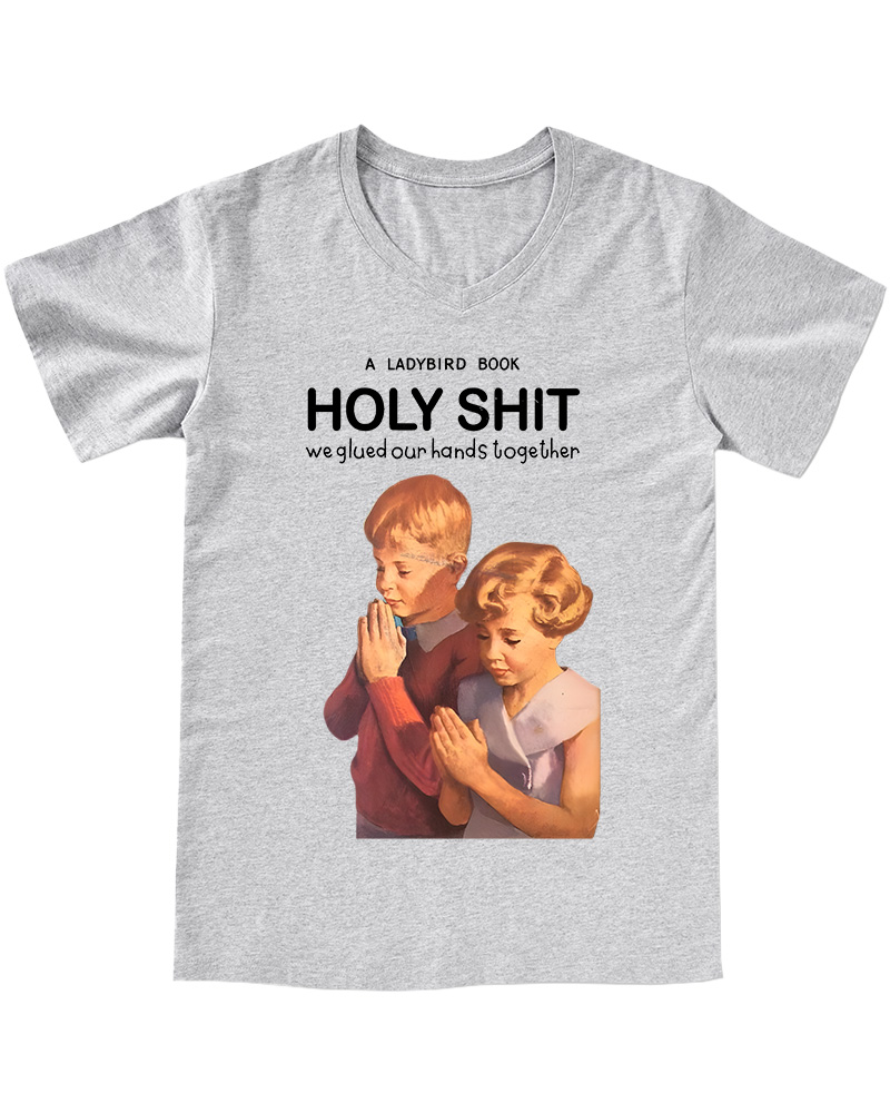 TheRetroTee A Ladybird Book Holy Shit Pin-Up V-neck T-Shirt