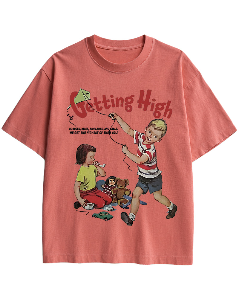 TheRetroTee Getting High 1950s Cotton T-Shirt