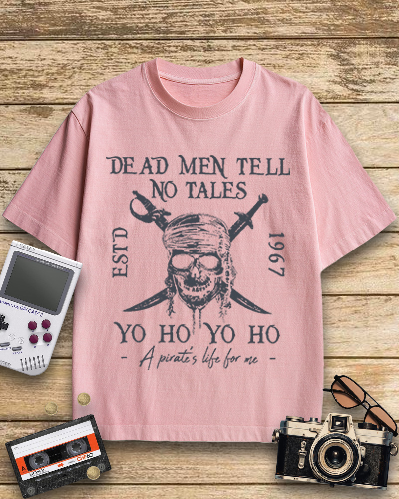 TheRetroTee Dead Men Tell No Tales 1970s Cotton T-Shirt