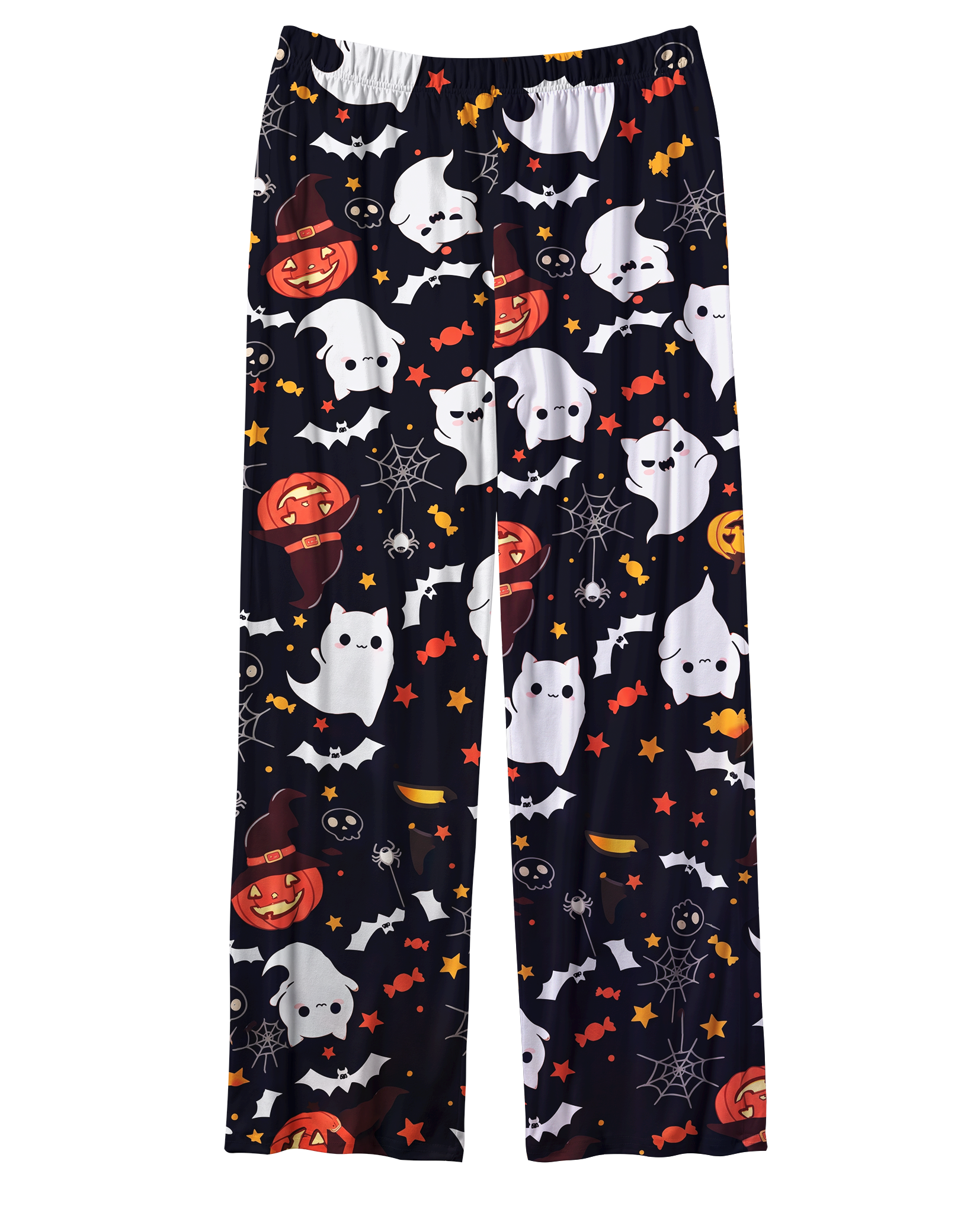 TheRetroTee Cute Ghost Bat Pumpkin Vintage Pajama Set