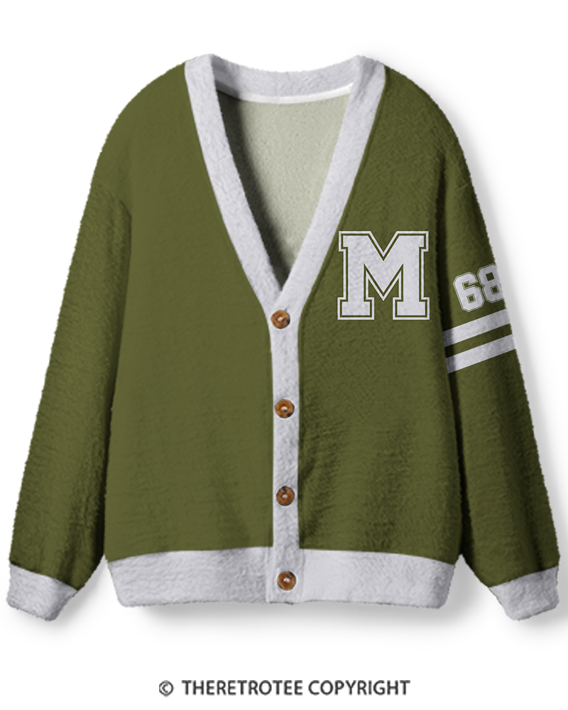 TheRetroTee Vintage Custom Campus Heritage Unisex Cardigan Sweater
